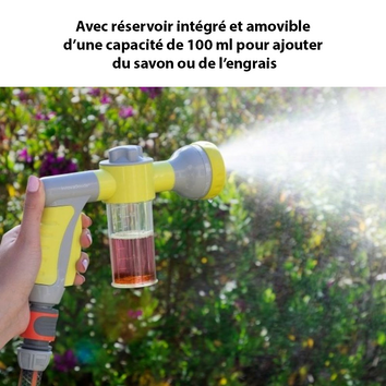 Pistolet à eau haute pression avec 8 types de jets - Livraison offerte