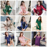 Ensemble Pyjama 2 pièces en satin court ou long - Livraison Offerte