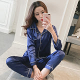 Ensemble Pyjama 2 pièces en satin court ou long - Livraison Offerte