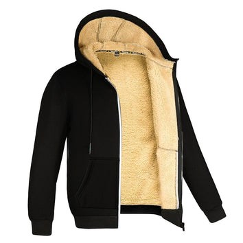 Veste à capuche fourrée pour homme et femme - Livraison offerte